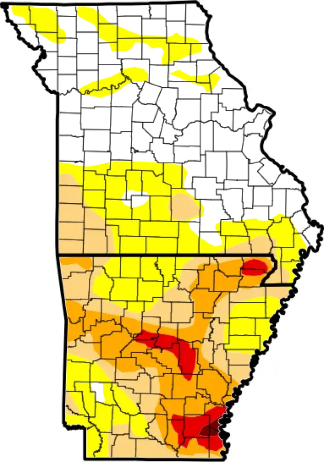 MO AR Drought Map 8 20