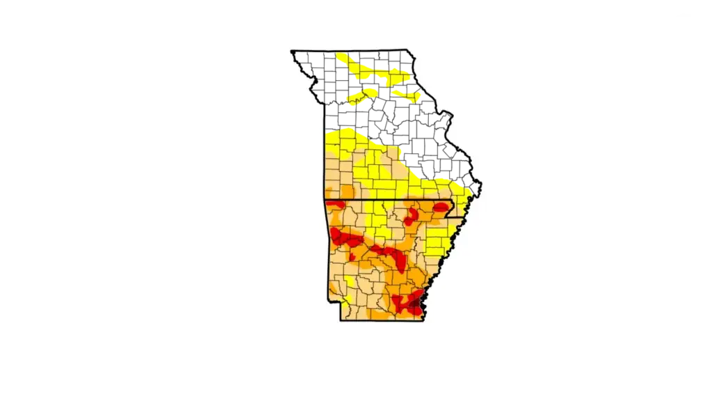 MO AR Drought Map 8 27