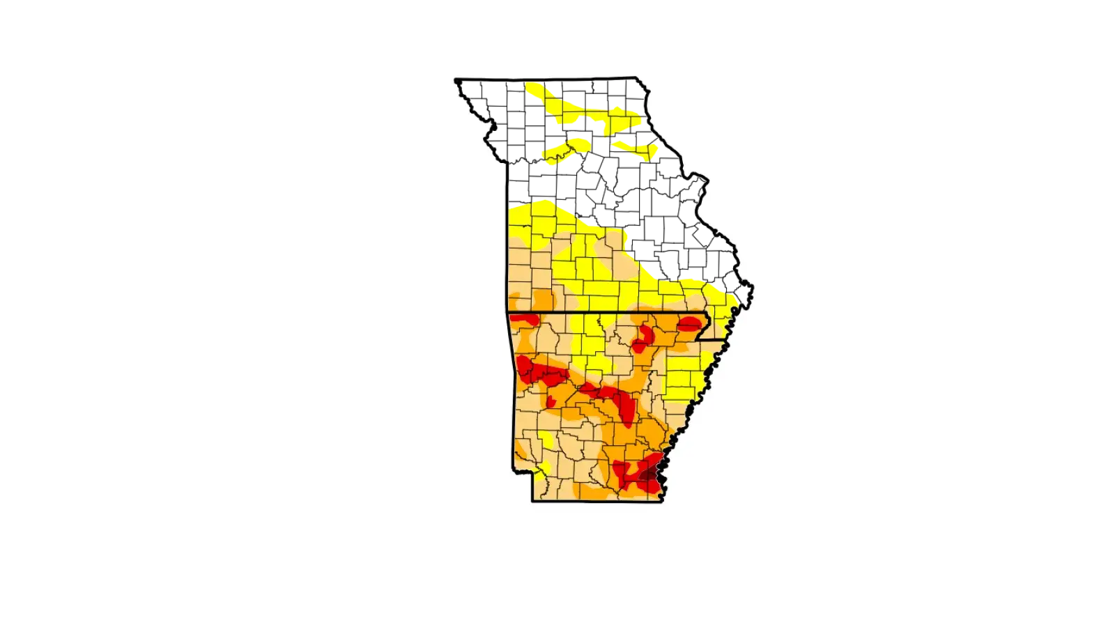 MO AR Drought Map 8 27