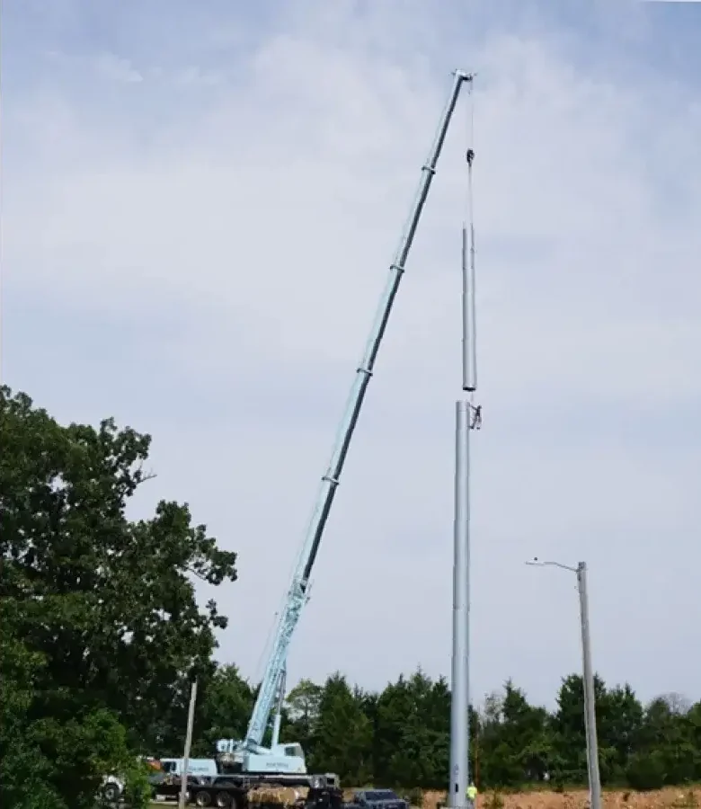 Installation of a new Cell Tower on the Reeds Spring School Campus