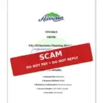 Harrison Scam Alert Photo courtesy City of Harrison