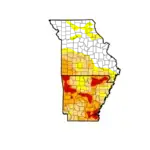 MO AR Drought Map 9 3