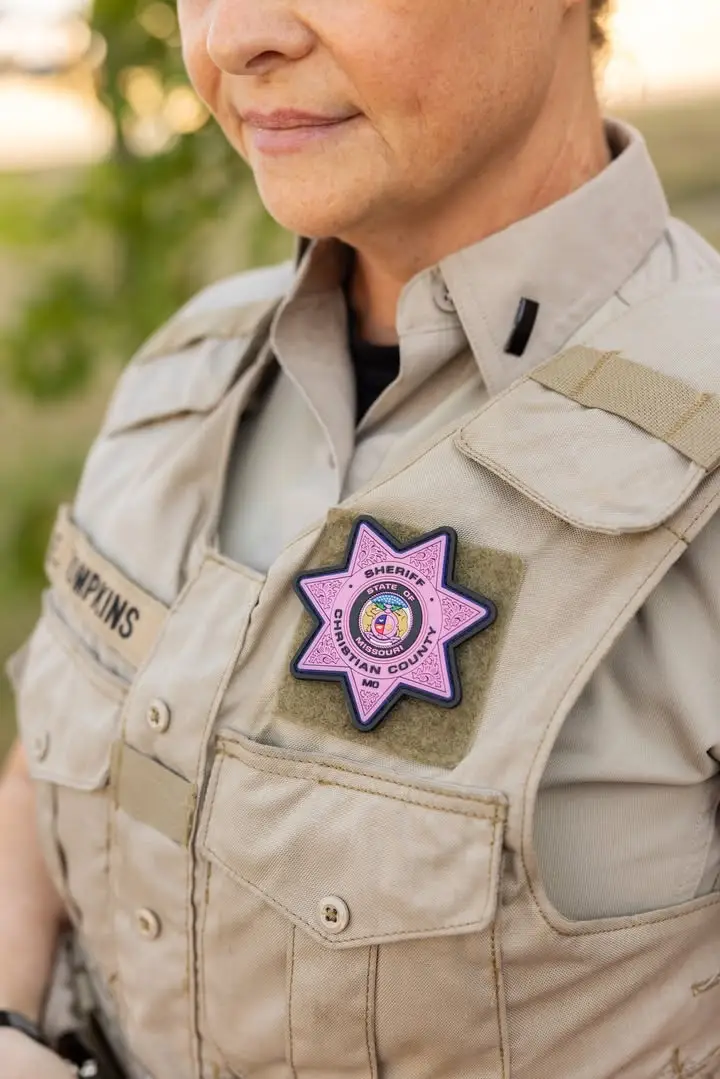 We hope members of our community notice the pink badges when they see our deputies out and about.