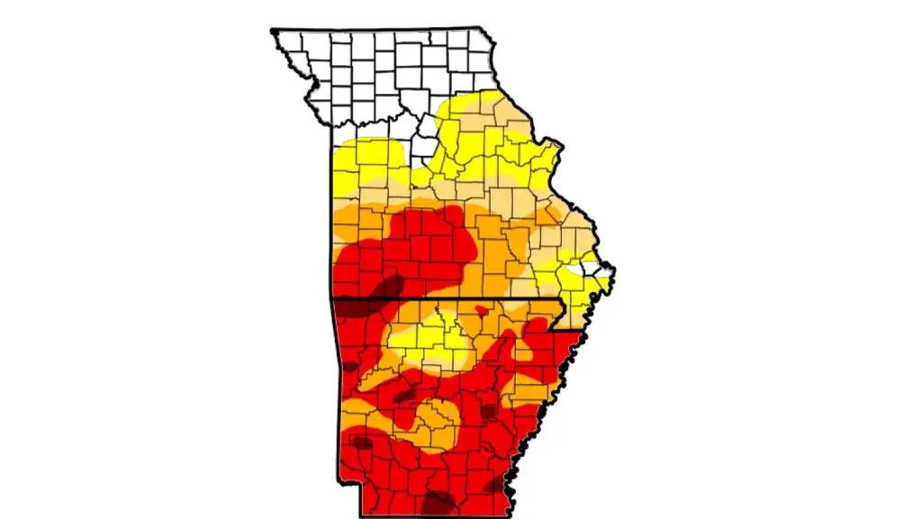 MO AR Drought Map 10 15