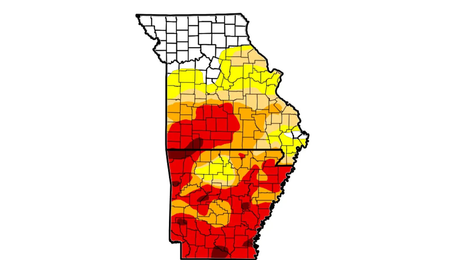 MO AR Drought Map 10 15